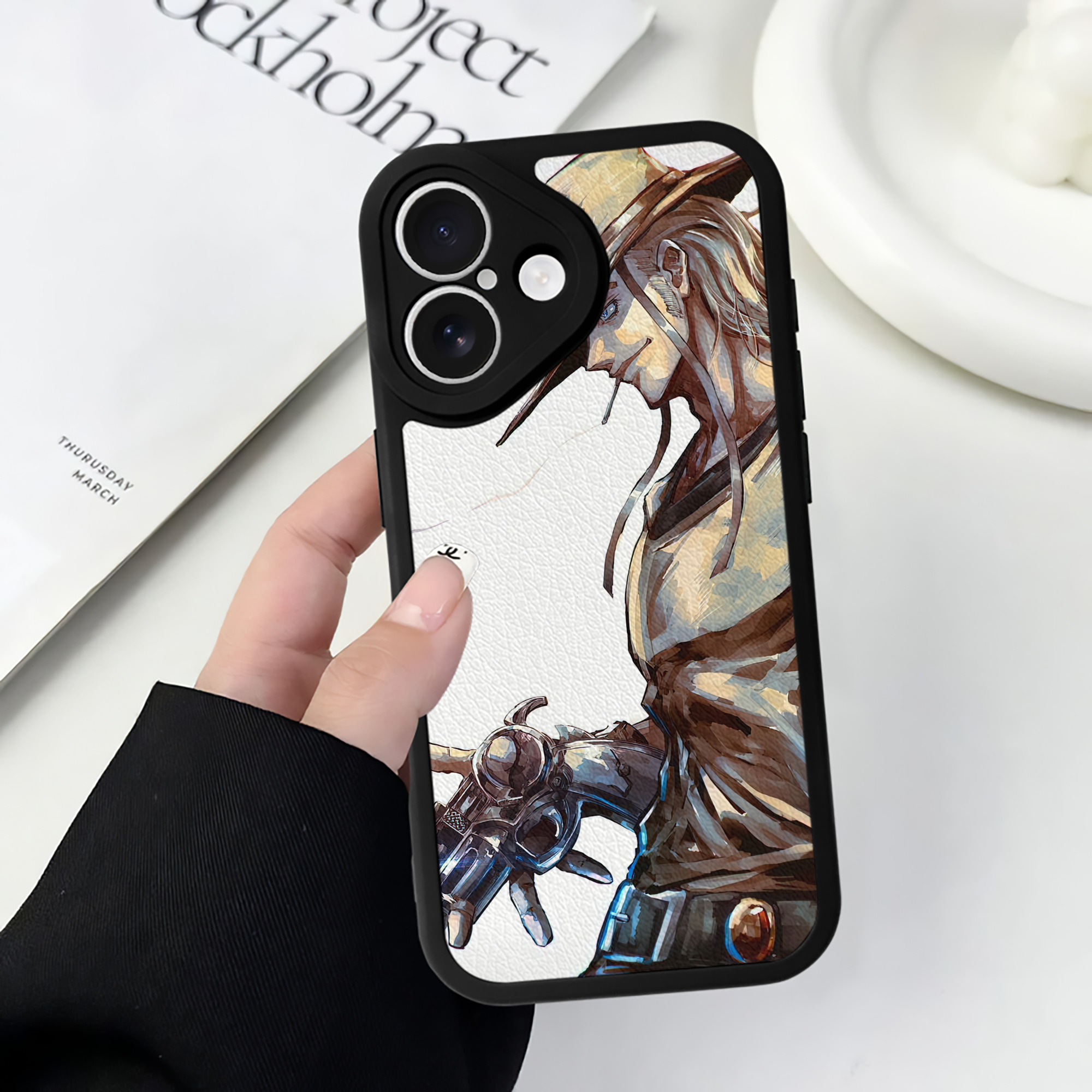 （画像用） ジョジョの奇妙な冒険 JoJo's Bizarre Adventure 【iPhone 16シリーズ対応】シリコンスマホケース（レザー調） 材質：シリコン